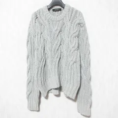 美品 CEDRIC CHARLIER セドリックシャルリエ アルパカ ケーブルニットセーター EPK900A0912 38 グレー レディース 古着 中古 USEDのサムネイル