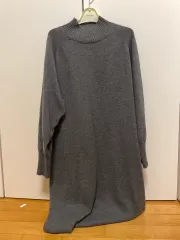 無印良品 グレー ニット ONE PIECE M