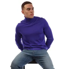 ボス メンズ アウター ニット・セータートルネック Boss Mens Baldebert E Turtle Neck Jumper Dark Purple パープルのサムネイル