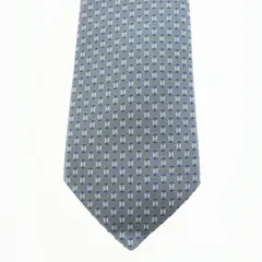 エルメス HERMES 総柄 ネクタイ グレー ブランド古着ベクトル 中古 ☆AA★●▲■ 250714
