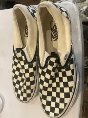VANS ヴァンズ スリッポン チェッカーボード ブラック 白 250