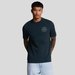 ライルアンドスコット メンズ トップス Tシャツ Lyle and Scott Stamp TShirt Navy ネイビーのサムネイル