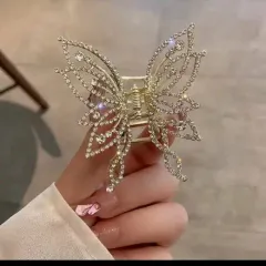 ラメ蝶モチーフ ヘアバンスクリップ