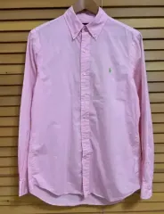 ラルフローレン メンズ ピンク コットン 長袖シャツ S