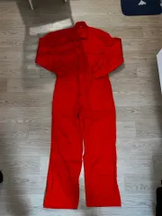 オレンジ色 作業着 オールインワン