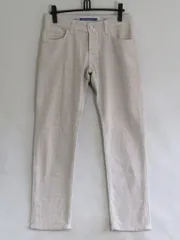 【229687】LUXURY　DENIM JACOB COHEN ヤコブコーエン  NICK コットン　ストレッチ カラーデニム　チェック　ボタンフライ メンズ  ・31 白/灰