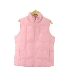 ランズエンド LANDS' END ダウンベスト XL ピンク スタンドカラー ロゴ刺繍 /AO6 ■GY99のサムネイル