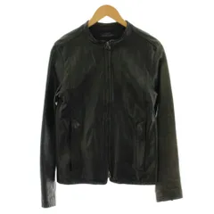シャマ SHAMA シングルライダースジャケット ジップアップ 牛革 38 黒 ブラック /KUのサムネイル