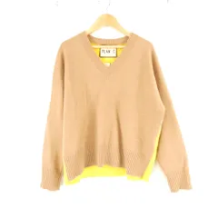 美品 PLAN C プランシー ニット 36 カシミヤ Vネック イエロー 長袖 レディース AN2764A29 のサムネイル
