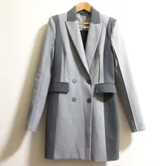 良品 PATRIZIA PEPE パトリツィアペペ ストレッチ ダブルブレストコート サイズ40 グレー レディース 古着 中古 USEDのサムネイル