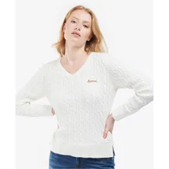 バブアー レディース アウター ニット・セーター ニット Barbour BLi Hampton V Knit Ld10 Off White オフホワイトのサムネイル