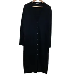 美品 22AW Theory luxe セオリーリュクス NORFOLK OLGA ロング ウール ニット カーディガン サイズ38 ブラック レディース 古着 中古 USED
