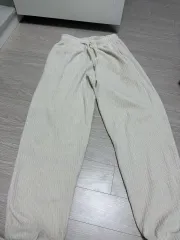 アイボリー コーデュロイ イージーパンツ