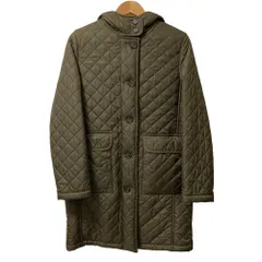 美品 MACKINTOSH マッキントッシュ 裏ボア フーデッド キルティングコート サイズ42 カーキ レディース 古着 中古 USEDのサムネイル