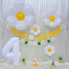 【ラスト1点】誕生日 誕生日 かざりつけ 誕生日 バルーンフラワー 飾り 飾り 女の子 バルーン 飾り付け、バースデー 4歳