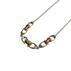 美品 COACH コーチ リングド シグネチャー チェーン ネックレス アクセサリー 5974 シルバーカラー レディース 古着 中古 USED