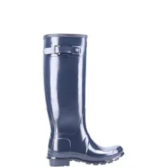 ハンター レディース シューズ ブーツ・レインブーツ トール ブーツ Hunter Original Tall Gloss Wellington Boots Navy ネイビー