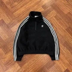 L アディダス ハーフジップ フリース ジップアップ