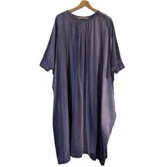 美品 24SS mizuiro ind ミズイロインド ピグメントダイ2WAYワイドワンピース パープル レディース 古着 中古 USED