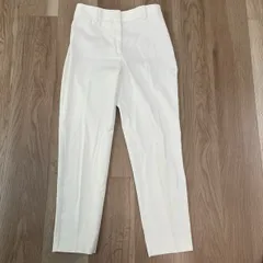 【228914】PLST プラステ  テーパードパンツ　スラックス　ボトムス　ウエストゴム　ポリエステル　S  ・ ホワイト