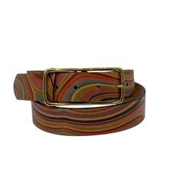 Paul Smith ポールスミス マルチストライプ レザーベルト M ベージュ マルチカラー レディース 古着 中古 USED Paul Smith マルチカラーレザーベルト - メルカリ