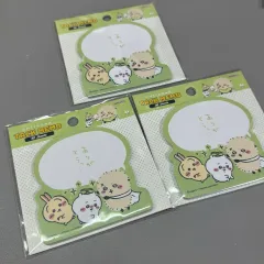 バンダイ ちいかわ 粘着メモ帳パッド 30枚 グリーン うさぎ ラッコ