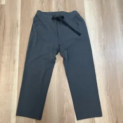 【227239】URBAN RESEARCH DOORS アーバンリサーチドアーズ  ストレートパンツ　ボトムス　ウエストゴム　ベルト付き　ポリエステル　ストレッチ　M  ・ ダークグレー系