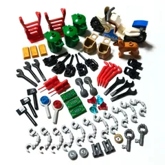 レゴ 正規品 中古 警察･泥棒小物セット 手錠 白バイ 警察犬 トランシーバー等 レゴブロック【管理番号：3387】