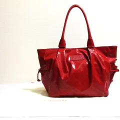 良品 GHERARDINI ゲラルディーニ ソフティ ハンドルレザートートバッグ レッド レディース 古着 中古 USED