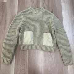 【227138】ZARA ザラ  ポケット付き　ニット　セーター　厚手　サイズS  ・ ベージュ