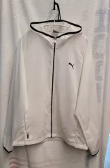 プーマ 白 フード ウインドブレーカー ジャケット