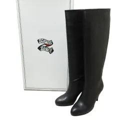 未使用 Tommy Hilfiger トミーヒルフィガー ゼンデイヤコラボ レザー ロングブーツ EUR37 23.5cm ブラック レディース 古着 中古 USEDのサムネイル
