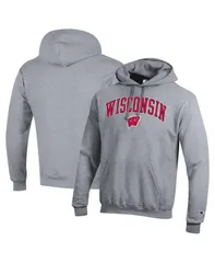 チャンピオン メンズ アウター パーカー・スウェット ロゴ フリース Champion MensHeather Gray Wisconsin Badgers Arched Logo Fleece Pullover Hoodie Heather Gray グレー