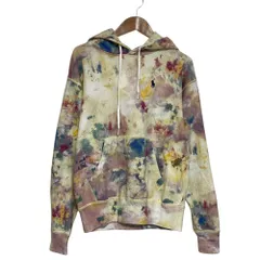 良品 POLO RALPH LAUREN ポロラルフローレン グラフィックプリント スウェット プルパーカー サイズXS マルチカラー レディース 古着 中古 USED