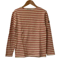 美品 SAINT JAMES セントジェームス ボーダーカットソー サイズXS ベージュ×ピンク フランス製 レディース 古着 中古 USED