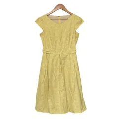 美品 TOCCA トッカ 刺繍ワンピース サイズ0 イエロー レディース 古着 中古 USED