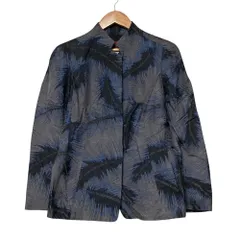 良品 KENZO ケンゾー 総柄ジャケット サイズ38 ブルー グレー レディース 古着 中古 USEDのサムネイル