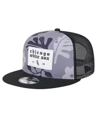 ニューエラ メンズ アクセサリー 帽子 New Era Mens Black Chicago White Sox Bikini Bottom Trucker 9FIFTY Snapback Hat Black ブラック