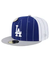 ニューエラ メンズ アクセサリー 帽子 New Era Mens Dark Blue Los Angeles Dodgers Pinstripe 59FIFTY Hat Dark Blue ブルー