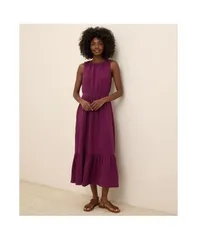 パクト レディース トップス ワンピース ティアード ミディ コットン Pact Womens Organicotton Coastal Double Gauze Tiered Midi Dressangria
