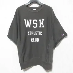 美品 Champion チャンピオン フレームワーク 別注 ビッグシルエット 半袖 スウェット CWSV015 M カーキグレー レディース 古着 中古 USED