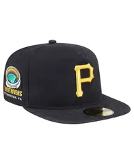 ニューエラ メンズ アクセサリー 帽子 New Era Mens Black Pittsburgh Pirates Championship Side Flag AFrame 59FIFTY Fitted Hat Black ブラック