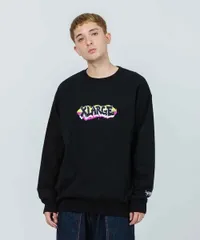 XLARGE グラフィティエンブロイダリークルーネックスウェット メンズ L ブラック 3292202603250002