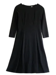 【229541】DERRIE theory luxe セオリーリュクス  Aライン　長袖ワンピース レーヨン×ポリエステル  ・32 03-1304131 ブラック