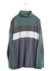 【お得なクーポン配布中!】 90s オールド ギャップ タートルネック ボーダー 長袖 Tシャツ メンズ L ロンT ラガーシャツ 素材 ヘビーウェイト カットソー マルチカラー