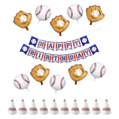 Motto Collection 誕生日 happy birthday ガーランド 風船 バルーン 野球 野球テーマ スポーツパーティー 野球パーティ 飾り付け 子供の日 パーティー バースデー 装飾 デコレーション プレゼント ギフト 男の子 かわいい (H