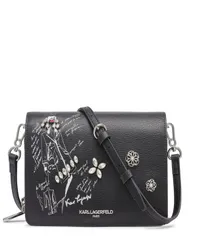 カール ラガーフェルド レディース バッグ KARLAGERFELD PARIS Lourdes Crossbody Blkwhtのサムネイル
