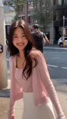 SIE シエ リーナ エッセンシャルズ カーディガン ラベンダーピンク M + スリーブレス S セット