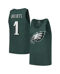 マジェスティック メンズ トップス タンクトップ Majestic Mens Threads Jalen Hurts Midnight Green Philadelphia Eagles Playerのサムネイル