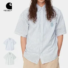 カーハート wip carhartt wip ダブリューアイピー シャツ 半袖 ストライプシャツ 半袖シャツ I033028 S/S LINUS SHIRT  メール便 (240328)